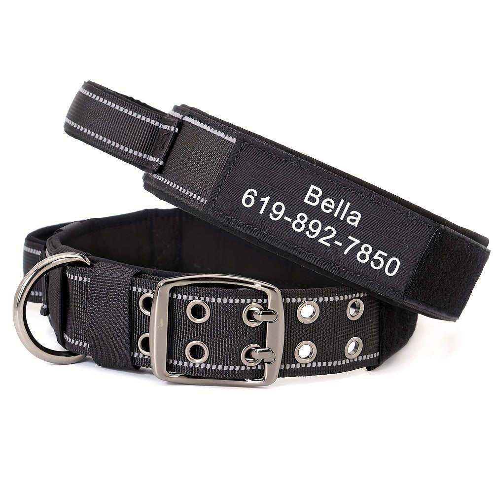 Tactical Nylon Collar with Heavy-Duty Metal Buckle - Customisable