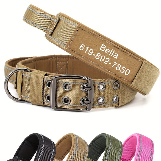 Tactical Nylon Collar with Heavy-Duty Metal Buckle - Customisable