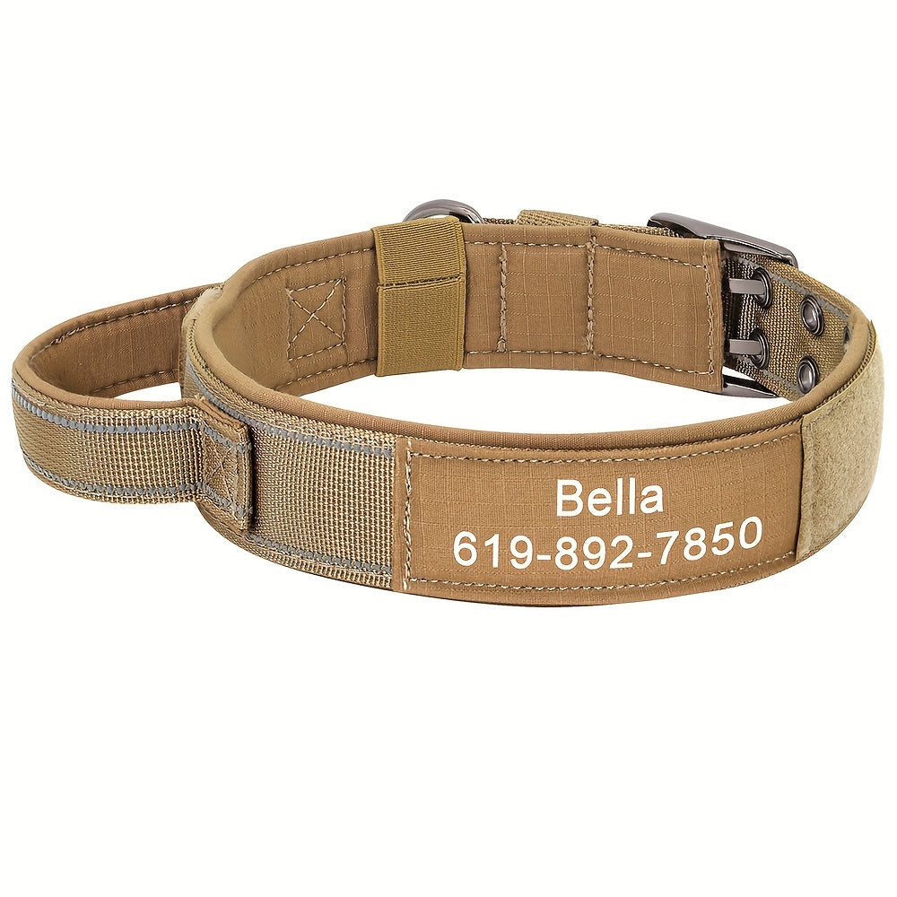 Tactical Nylon Collar with Heavy-Duty Metal Buckle - Customisable