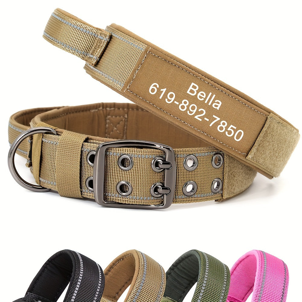 Tactical Nylon Collar with Heavy-Duty Metal Buckle - Customisable