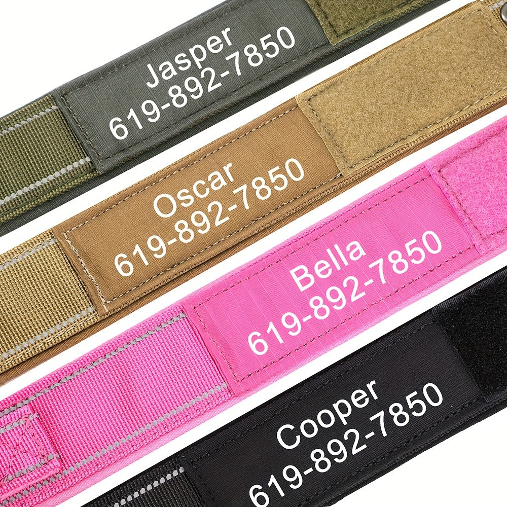 Tactical Nylon Collar with Heavy-Duty Metal Buckle - Customisable