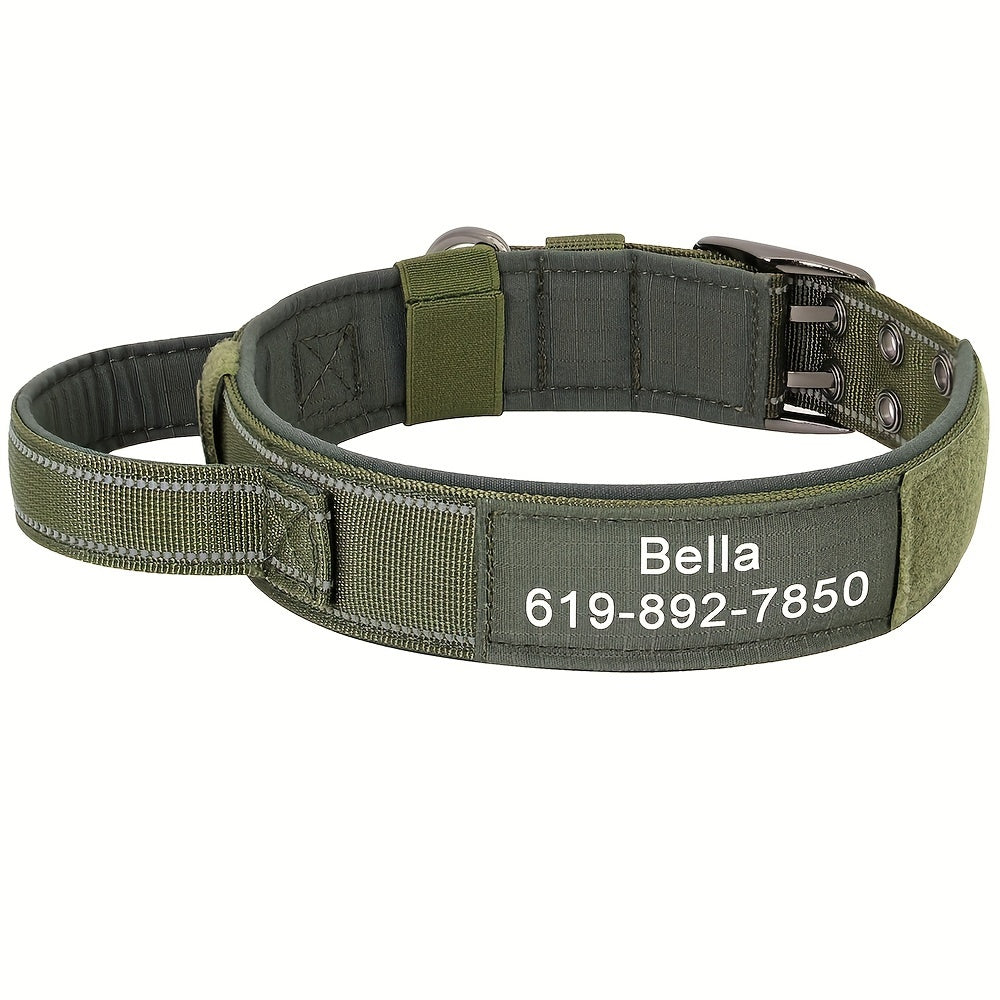 Tactical Nylon Collar with Heavy-Duty Metal Buckle - Customisable